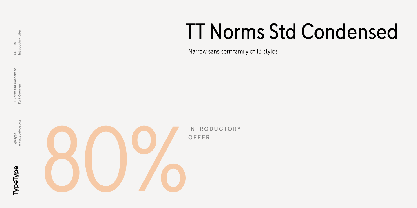 Przykład czcionki TT Norms Std Condensed Extra Bold Italic